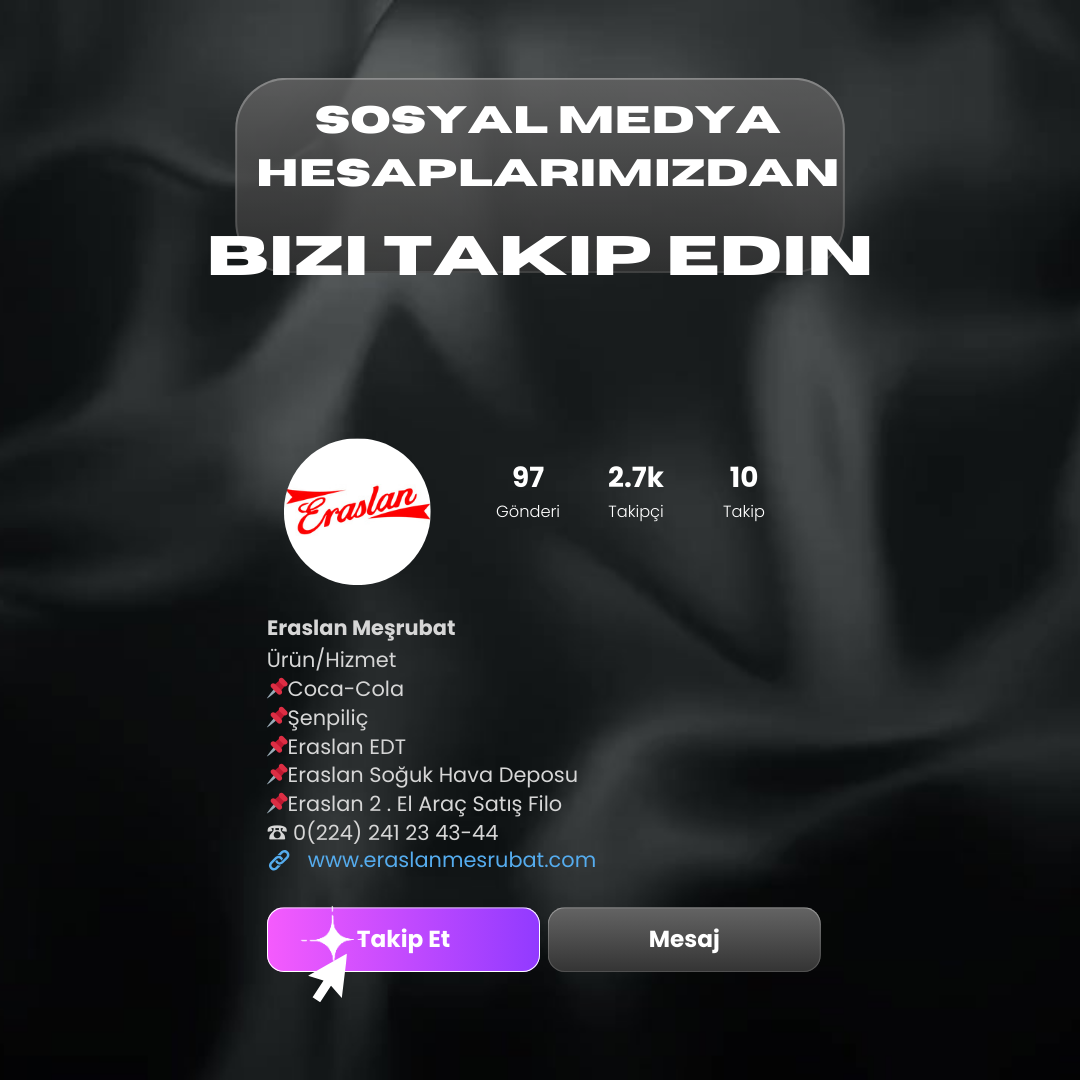 Sosyal Medya'da bizi takip edin